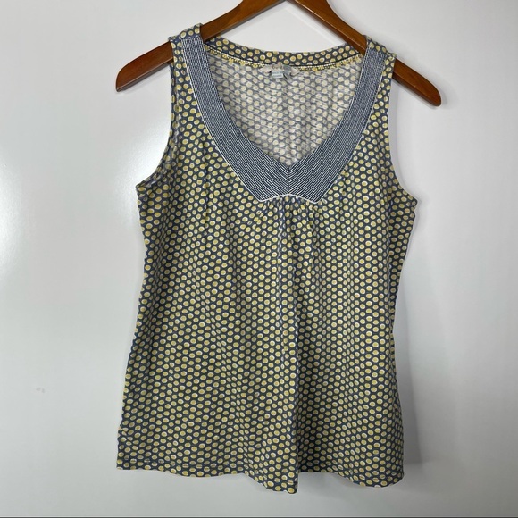 Boden Embroidered Neckline Tank Top Size 8 - Picture 1 of 6